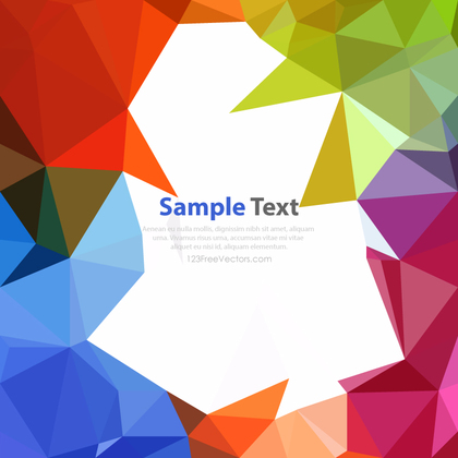 Colorful Rainbow Polygonal Triangular Background Template
