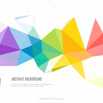 Polygonal Triangular Colorful Rainbow Background Clip Art