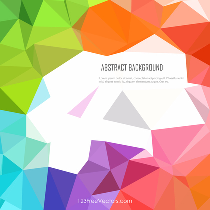 Colorful Rainbow Polygonal Background Template