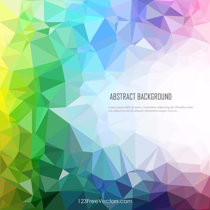 Polygonal Colorful Rainbow Background Vector
