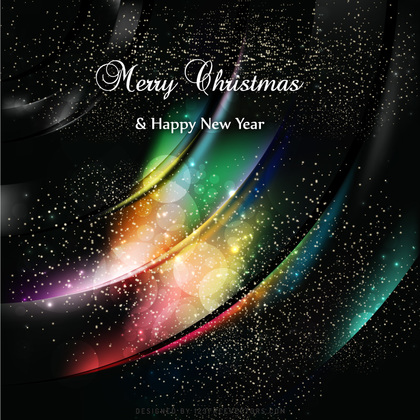 Black Sparkles Christmas Background Template