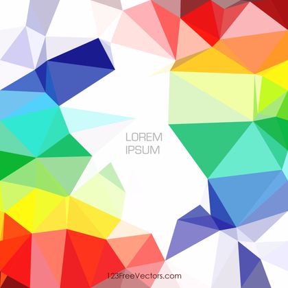 Colorful Rainbow Geometric Polygon Background Free