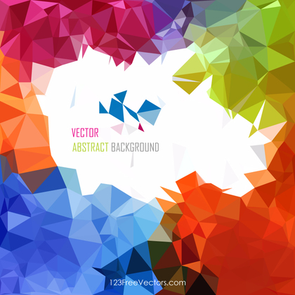 Colorful Rainbow Abstract Geometric Polygon Background Graphics