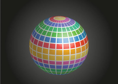 Mosaic Disco Ball Vector Graphics