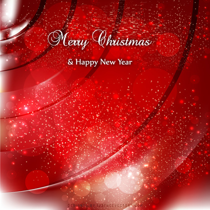 Red Sparkles Christmas Background Template
