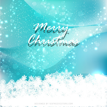 Turquoise Christmas Background Template