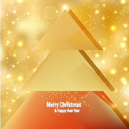Gold Christmas Tree Background Design