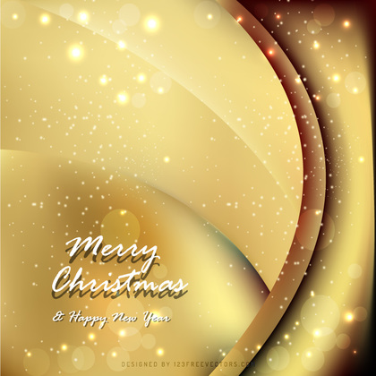 Merry Christmas Red Gold Background
