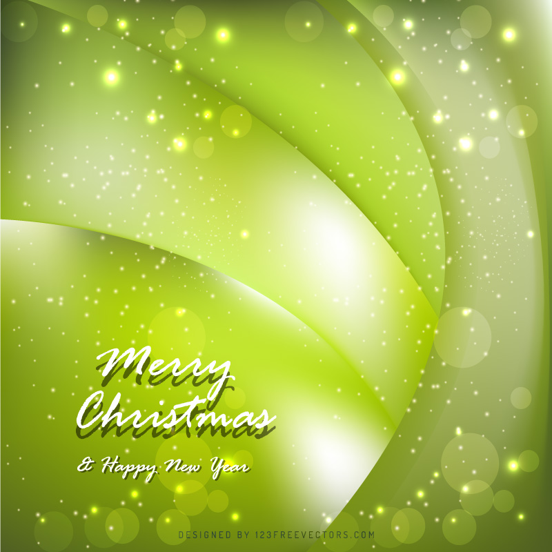 Merry Christmas Green Background