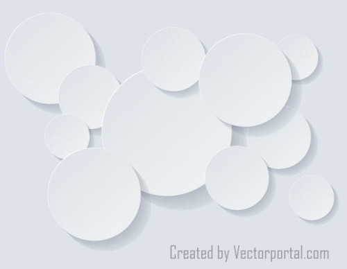 Abstract White Circles Background Design Vector