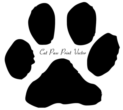 Cat Paw Print Clip Art Image