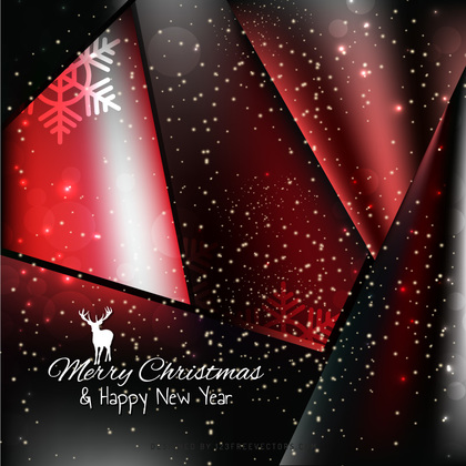Red Black Sparkles Christmas Background Design