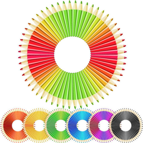 Free Vector Colored Pencils