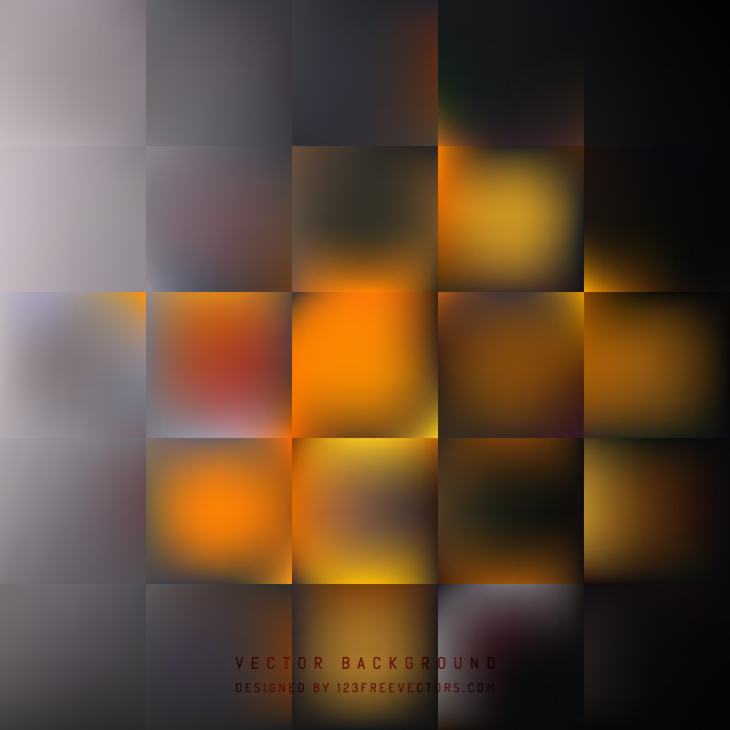 Abstract Black Orange Fire Square Background Design