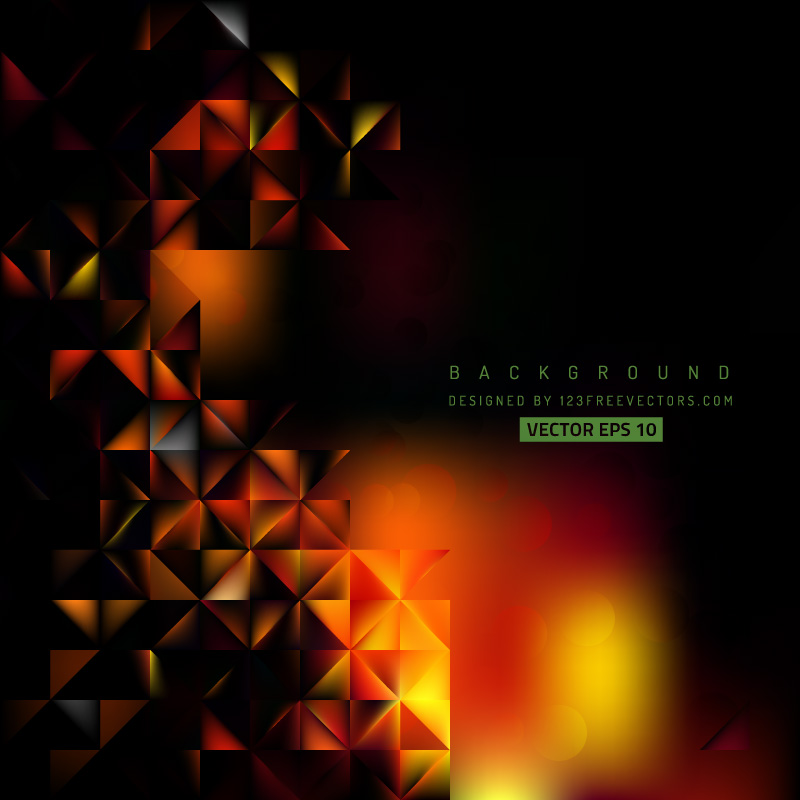 Black Orange Fire Background Design