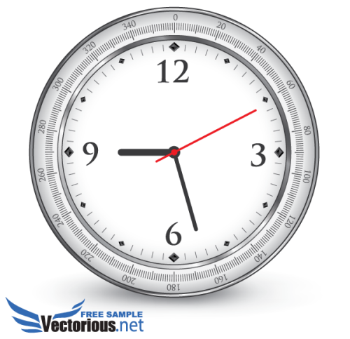 Free Office Clock Vector Illustration