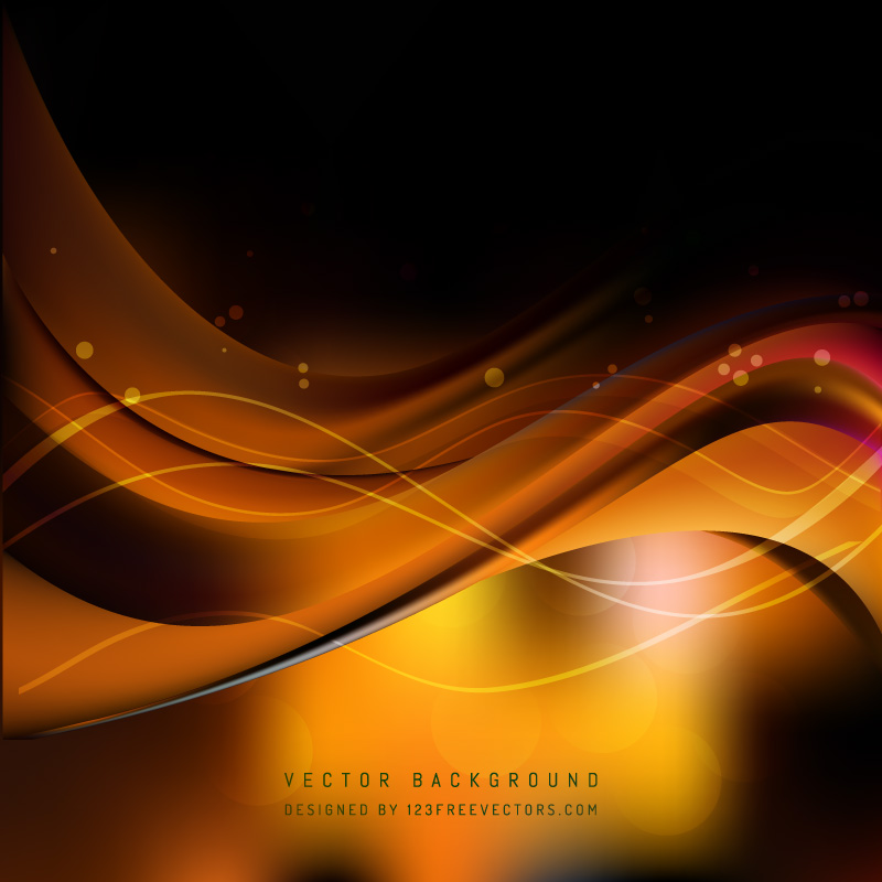 Black Orange Fire Wave Background Template