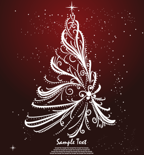 Free Christmas Tree Greeting Card Design