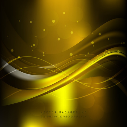 Black Yellow Wave Background Design