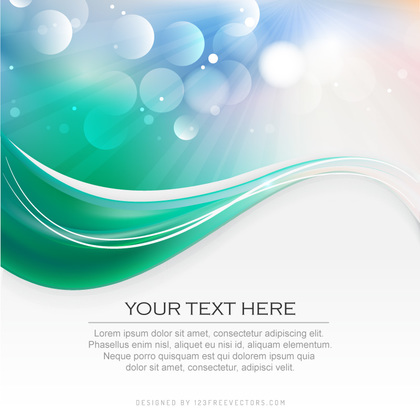 Abstract Blue Green Background Design Template
