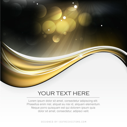 Abstract Black Gold Background Illustrator Template