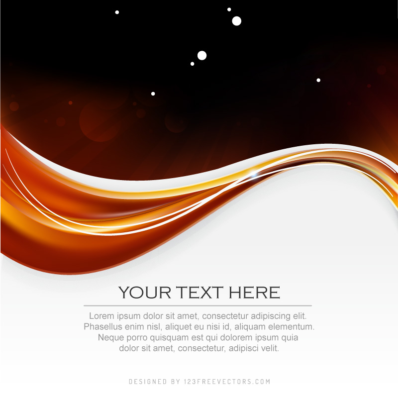 Abstract Black Orange Fire Background Illustrator Template