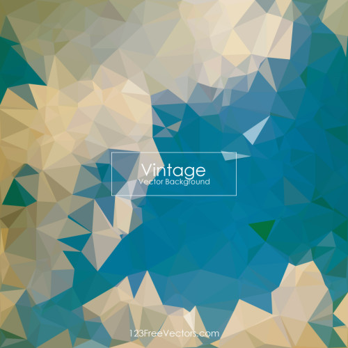 Vintage Blue Background Color Polygonal Background