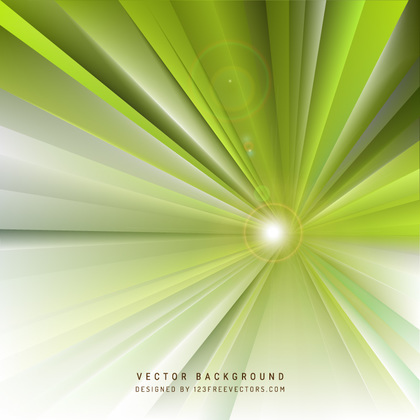 Abstract White Green Rays Background Illustrator