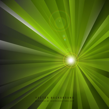 Abstract Black Green Light Rays Background Template