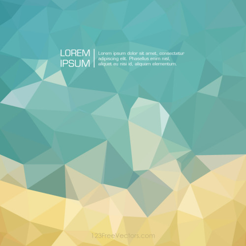 Vintage Turquoise Color Polygonal Background