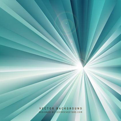 Turquoise Light Rays Background Design