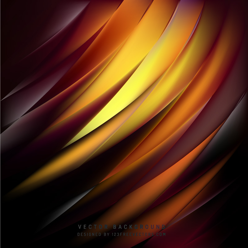 Abstract Black Orange Fire Background Template