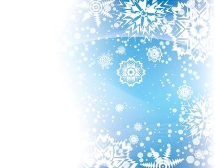 Vector Blue Winter Background with Snowflakes Space for Your Text