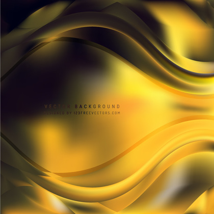 Abstract Black Yellow Wave Design Background