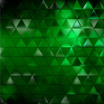 Abstract Black Green Triangle Pattern
