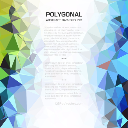 Polygonal Blue Green Pattern Background Vector