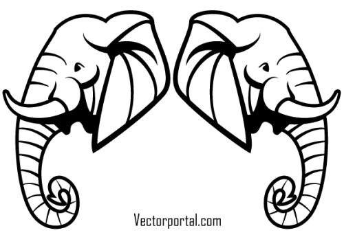 Free Elephant Head Vector Art
