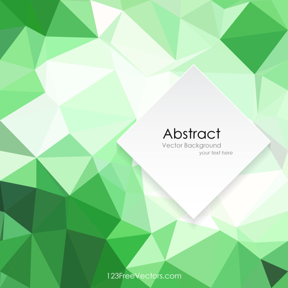 Green Abstract Polygonal Triangular Background Template