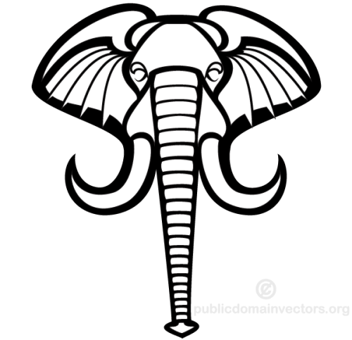 Elephant Head Vector Graphics