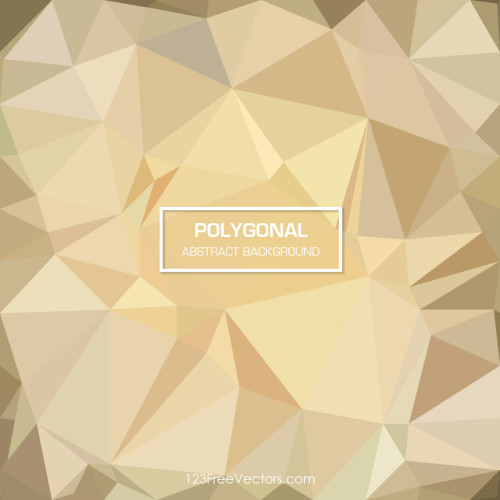 Geometric Polygon Beige Background Clip Art
