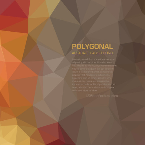 Brown Abstract Polygonal Background Clip Art