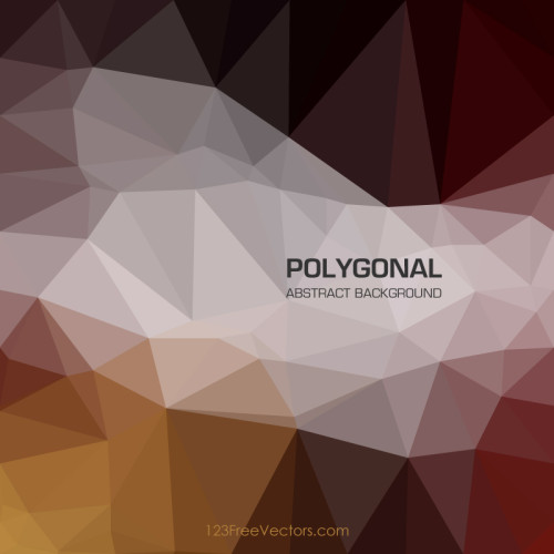 Brown Abstract Geometric Polygon Background Clip Art