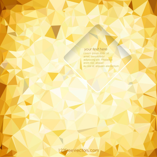 Yellow Low Poly Background Clip Art