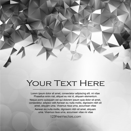 Free Abstract Grey Low Poly Background Template Image