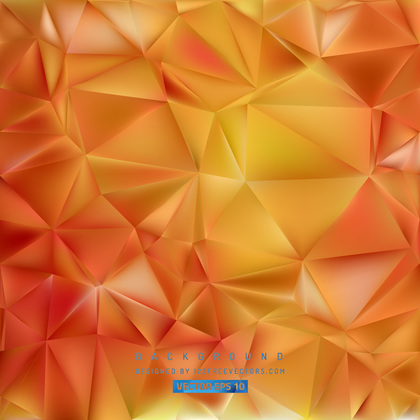 Free Abstract Orange Polygonal Triangle Background Vector Illustration