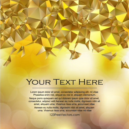 Free Gold Polygon Triangle Background Vector Illustration