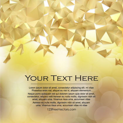 Free Gold Polygonal Triangle Background Vector