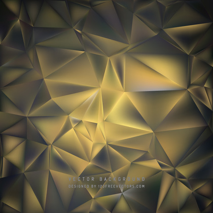 Free Abstract Black and Gold Polygonal Triangle Background Vector Art