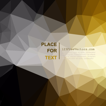 Free Abstract Black and Gold Polygonal Triangular Background Graphic