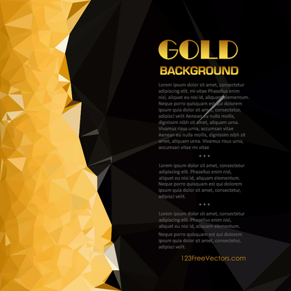 Free Cool Gold Polygon Background Template Vector Graphic